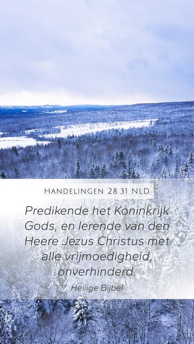 Handelingen 28:31 NLD Bible Verse Image