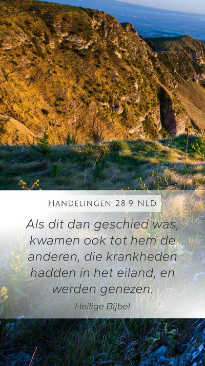 Handelingen 28:9 NLD Mobile Phone Wallpaper - Als dit dan geschied was, kwamen ook tot hem de - Mobile Bible Verse Wallpaper