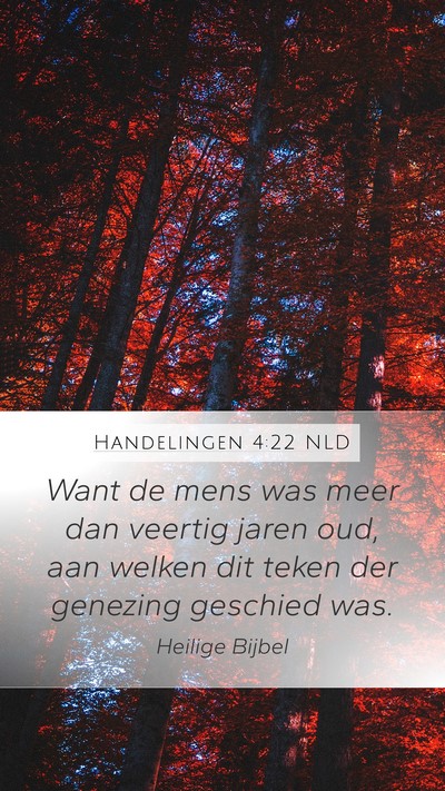 Handelingen 4:22 NLD Bible Verse Image
