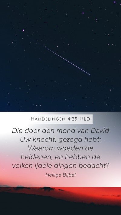 Handelingen 4:25 NLD Bible Verse Image