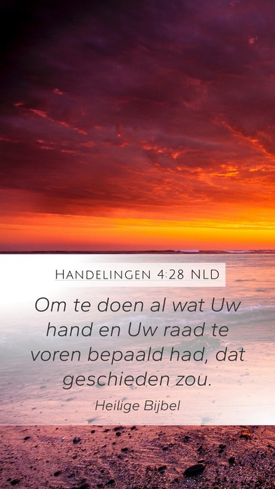 Handelingen 4:28 NLD Bible Verse Image