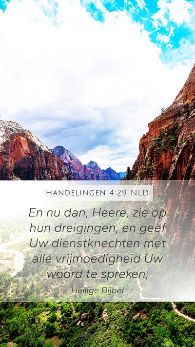 Handelingen 4:29 NLD Bible Verse Image