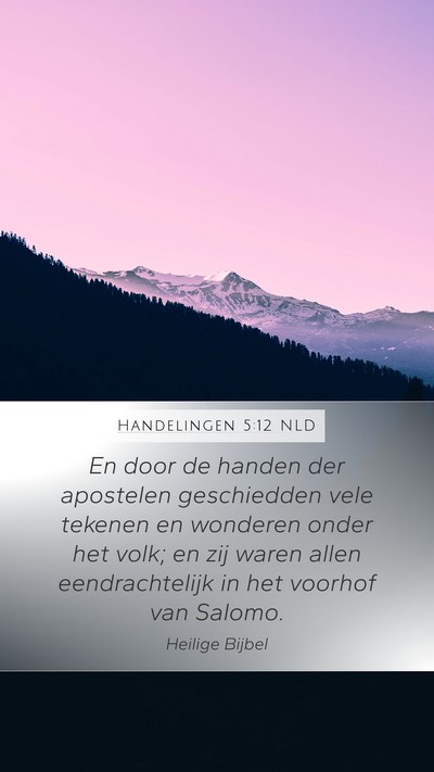 Handelingen 5:12 NLD Bible Verse Image