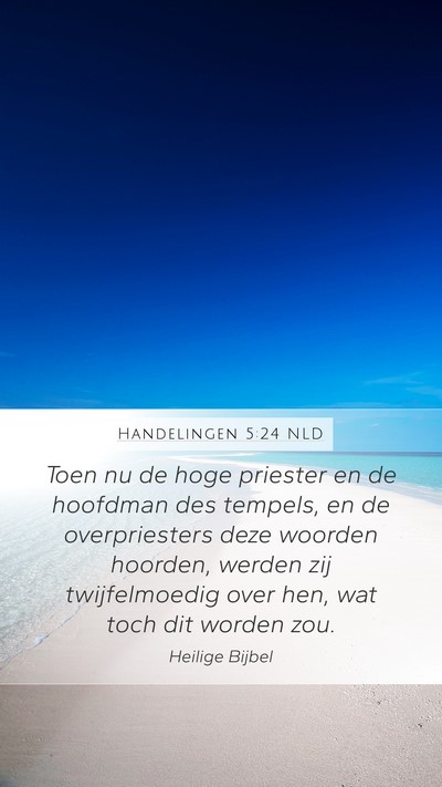 Handelingen 5:24 NLD Bible Verse Image