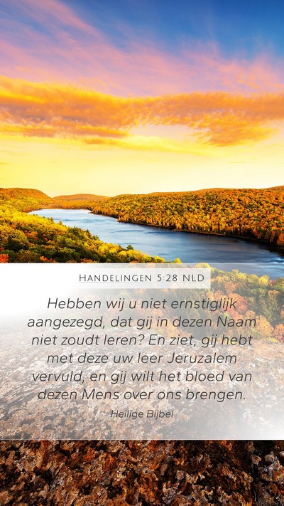 Handelingen 5:28 NLD Bible Verse Image