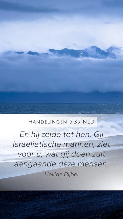 Handelingen 5:35 NLD Bible Verse Image