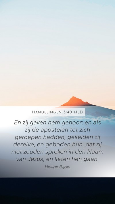 Handelingen 5:40 NLD Bible Verse Image