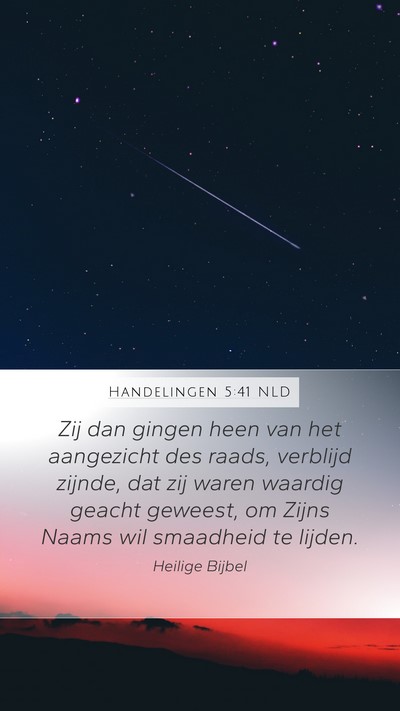 Handelingen 5:41 NLD Bible Verse Image