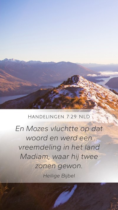 Handelingen 7:29 NLD Bible Verse Image