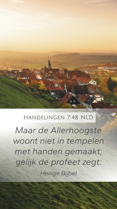 Handelingen 7:48 NLD Bible Verse Image