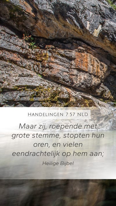 Handelingen 7:57 NLD Bible Verse Image