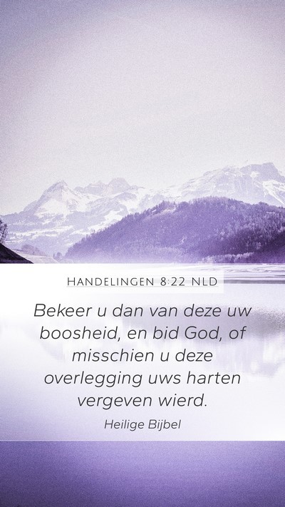 Handelingen 8:22 NLD Bible Verse Image