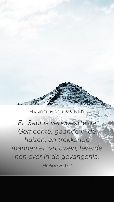 Handelingen 8:3 NLD Bible Verse Image