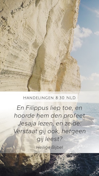 Handelingen 8:30 NLD Bible Verse Image