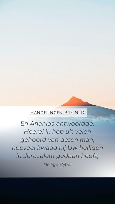 Handelingen 9:13 NLD Bible Verse Image