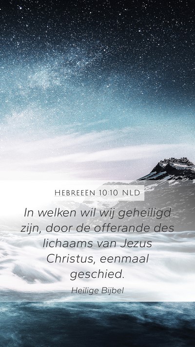 Hebreeën 10:10 NLD Bible Verse Image