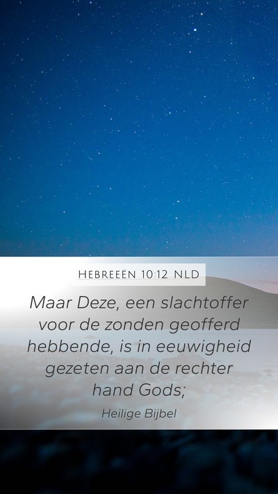 Hebreeën 10:12 NLD Bible Verse Image
