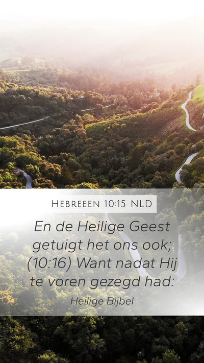 Hebreeën 10:15 NLD Bible Verse Image