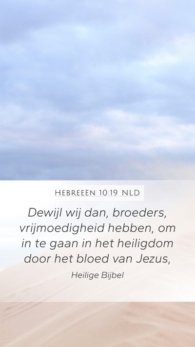 Hebreeën 10:19 NLD Bible Verse Image