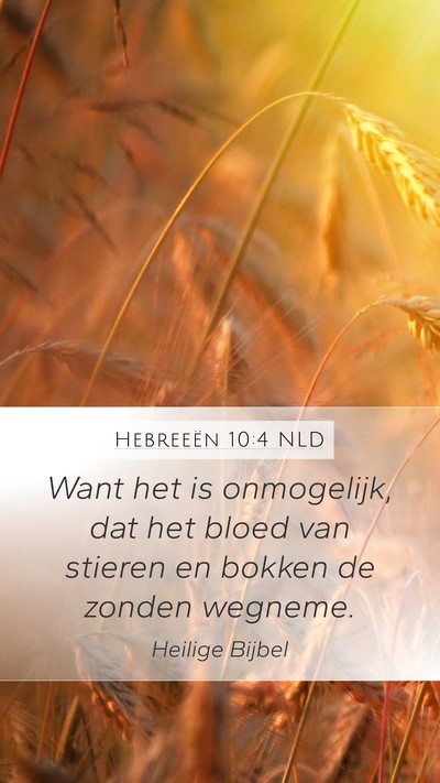 Hebreeën 10:4 NLD Bible Verse Image
