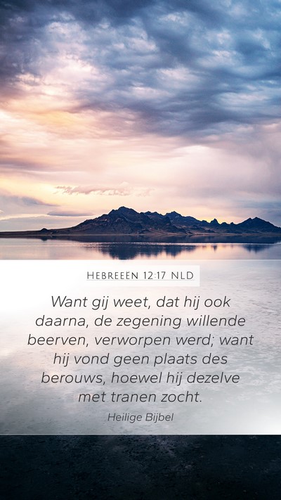 Hebreeën 12:17 NLD Bible Verse Image