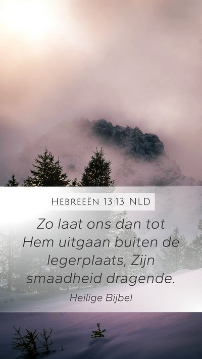 Hebreeën 13:13 NLD Bible Verse Image