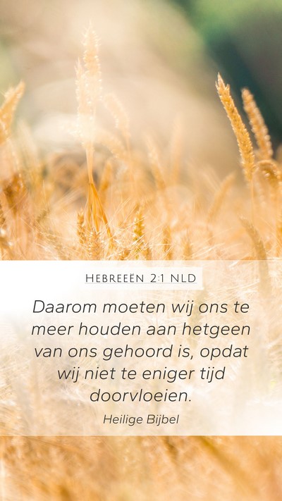 Hebreeën 2:1 NLD Bible Verse Image