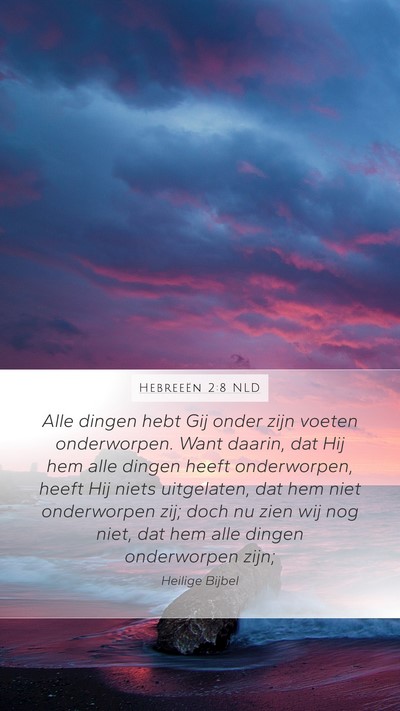 Hebreeën 2:8 NLD Bible Verse Image