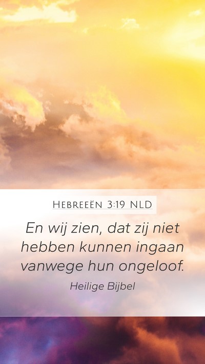 Hebreeën 3:19 NLD Bible Verse Image