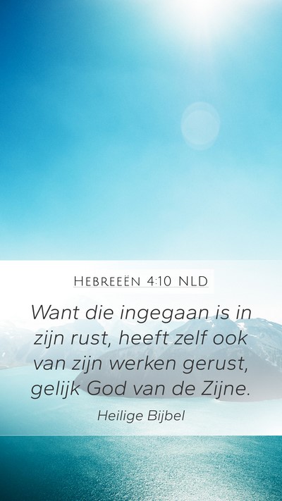 Hebreeën 4:10 NLD Bible Verse Image