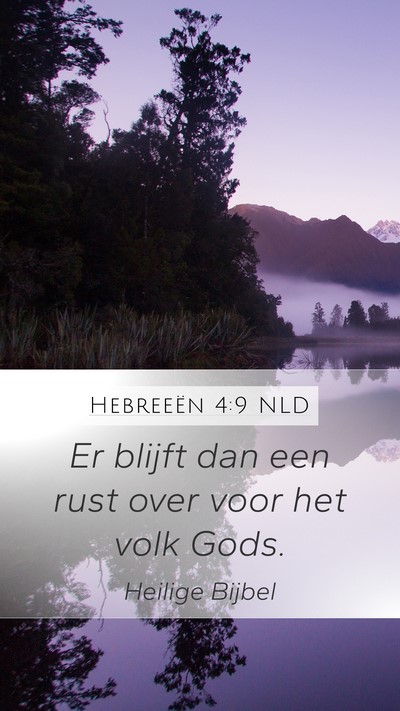 Hebreeën 4:9 NLD Bible Verse Image
