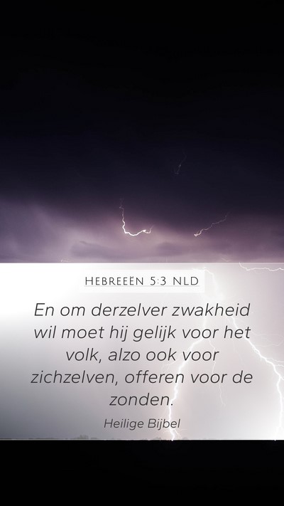 Hebreeën 5:3 NLD Bible Verse Image