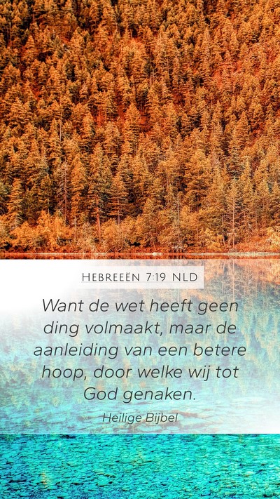 Hebreeën 7:19 NLD Bible Verse Image