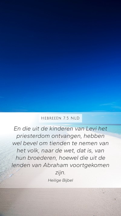 Hebreeën 7:5 NLD Bible Verse Image
