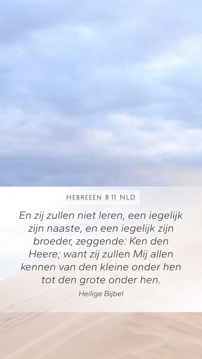 Hebreeën 8:11 NLD Bible Verse Image