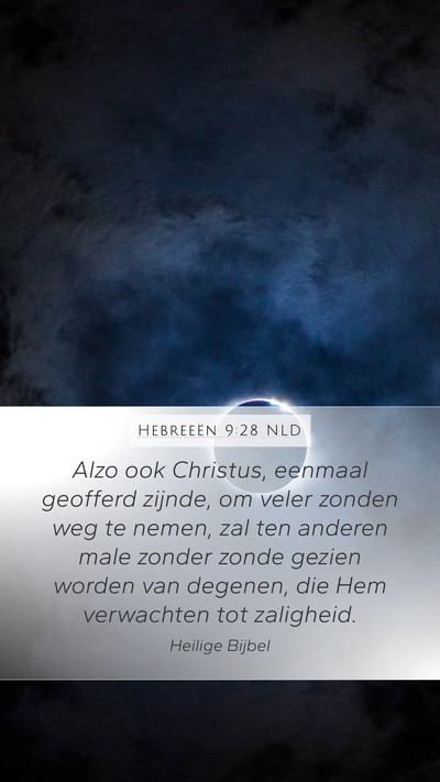 Hebreeën 9:28 NLD Bible Verse Image