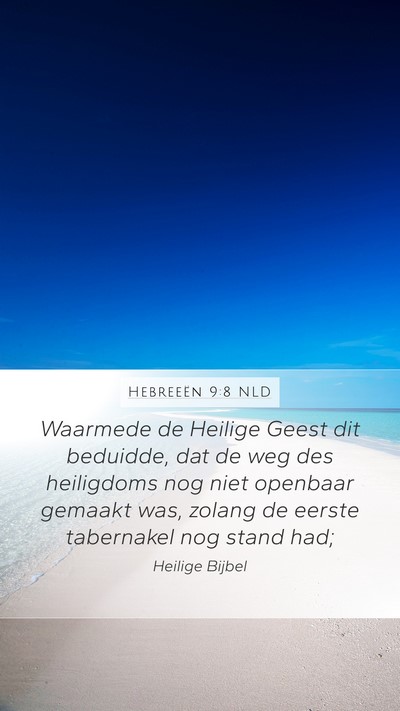 Hebreeën 9:8 NLD Bible Verse Image