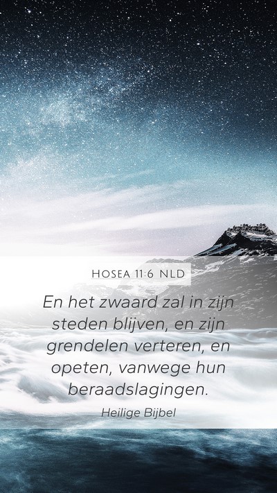 Hosea 11:6 NLD Bible Verse Image