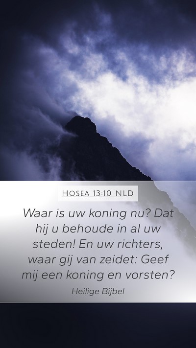 Hosea 13:10 NLD Bible Verse Image