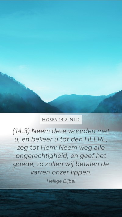 Hosea 14:2 NLD Bible Verse Image