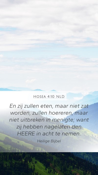 Hosea 4:10 NLD Bible Verse Image