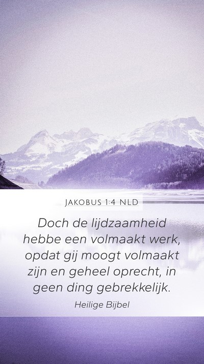 Jakobus 1:4 NLD Bible Verse Image