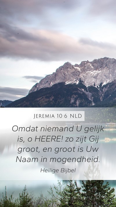 Jeremia 10:6 NLD Bible Verse Image