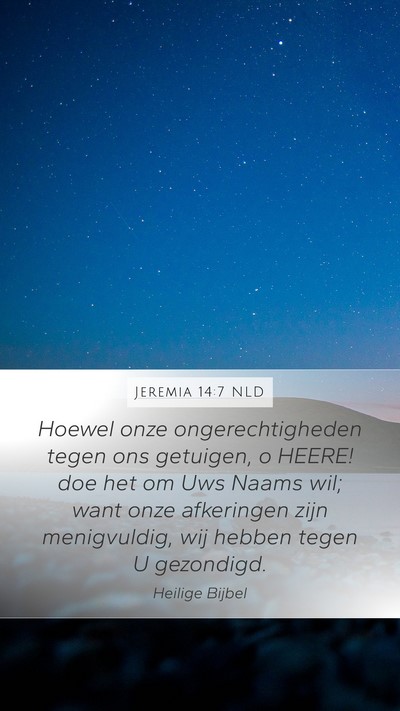 Jeremia 14:7 NLD Bible Verse Image