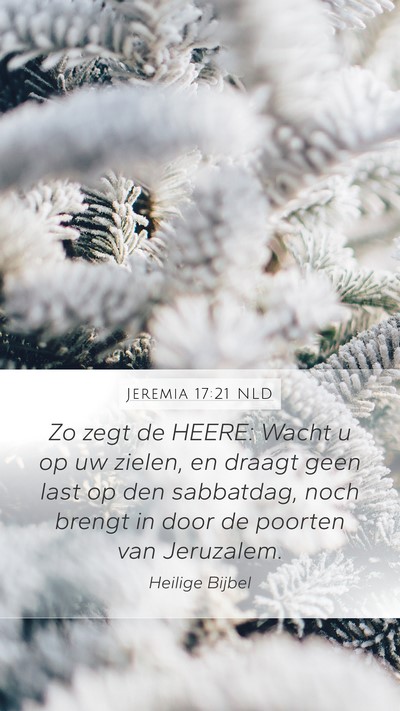 Jeremia 17:21 NLD Bible Verse Image