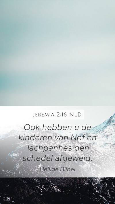 Jeremia 2:16 NLD Mobile Phone Wallpaper - Ook hebben u de kinderen van Nof en Tachpanhes - Mobile Bible Verse Wallpaper