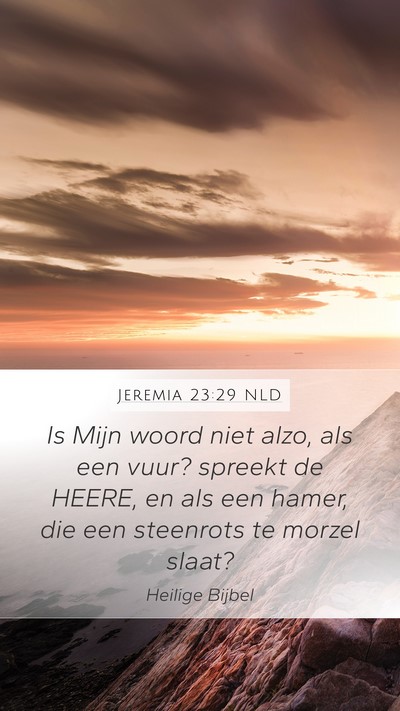 Jeremia 23:29 NLD Bible Verse Image