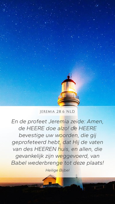 Jeremia 28:6 NLD Bible Verse Image