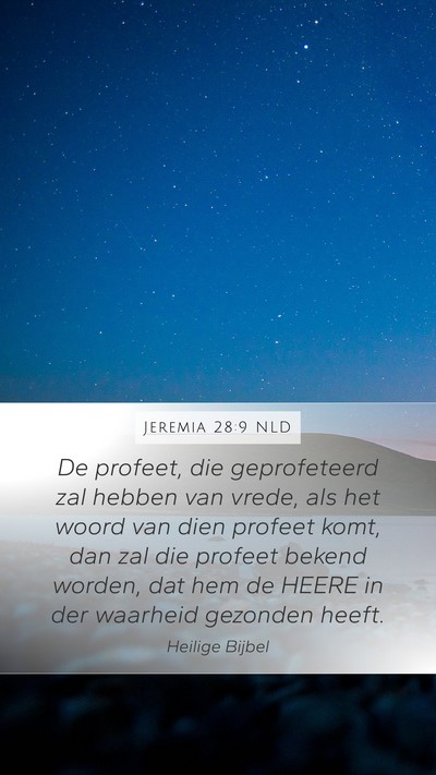Jeremia 28:9 NLD Bible Verse Image