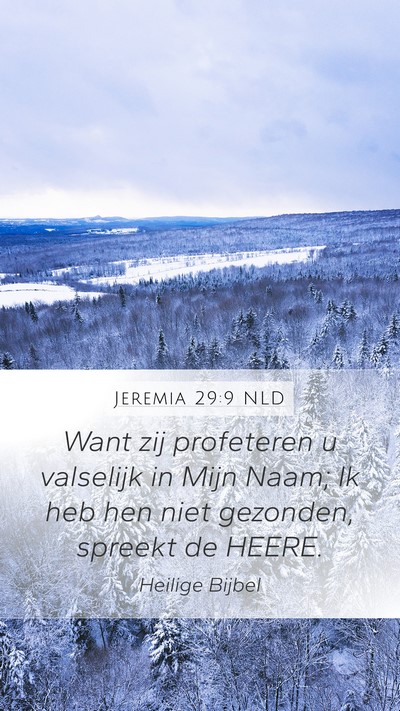 Jeremia 29:9 NLD Bible Verse Image